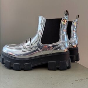 Circus by Sam Edelman Silver Ankle Boots